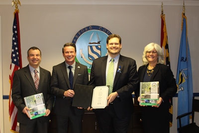 County Executive Glassman and representatives from Treasury Dept.